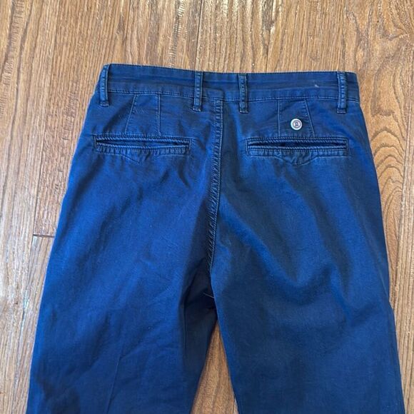 Serge Blanco Francais 702 navy slim chino pants size 28 - Picture 11 of 14
